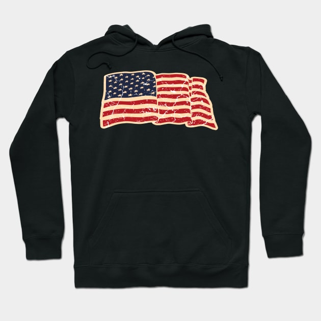 USA American Flag Hoodie by Mila46